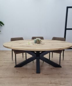Eiken Ovale tafel Matrix-Poot