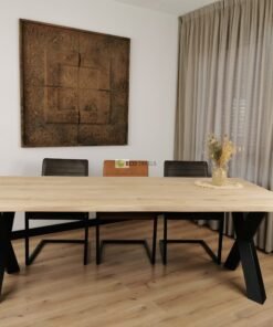 Alternative view of Eikenhout boomstam tafel Diamant X-Poten