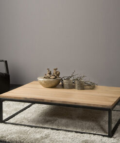 Alternative view of Eiken salontafel Stalen onderstel