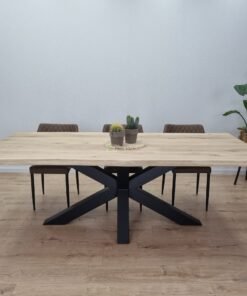 Eikenhout boomstam tafel Matrix-Onderstel