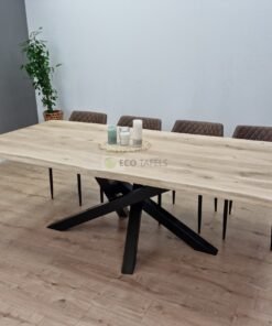 Alternative view of Eikenhout boomstam tafel Twist-Onderstel