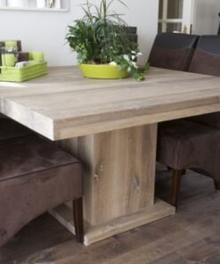 Alternative view of Steigerhout tafel vierkant