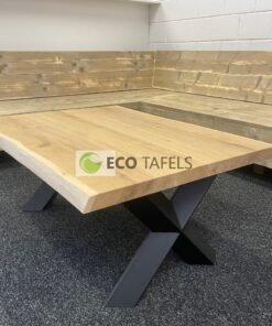 Alternative view of Eiken salontafel Diamant-X onderstel