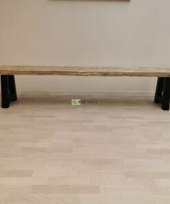 Alternative view of Industriële steigerhout Bankje A-Onderstel