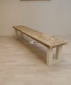 Industriële steigerhout Bankje U-Onderstel