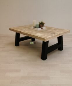 Industriële steigerhout salontafel A-Onderstel