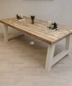 Industriële steigerhout tafel A-Onderstel
