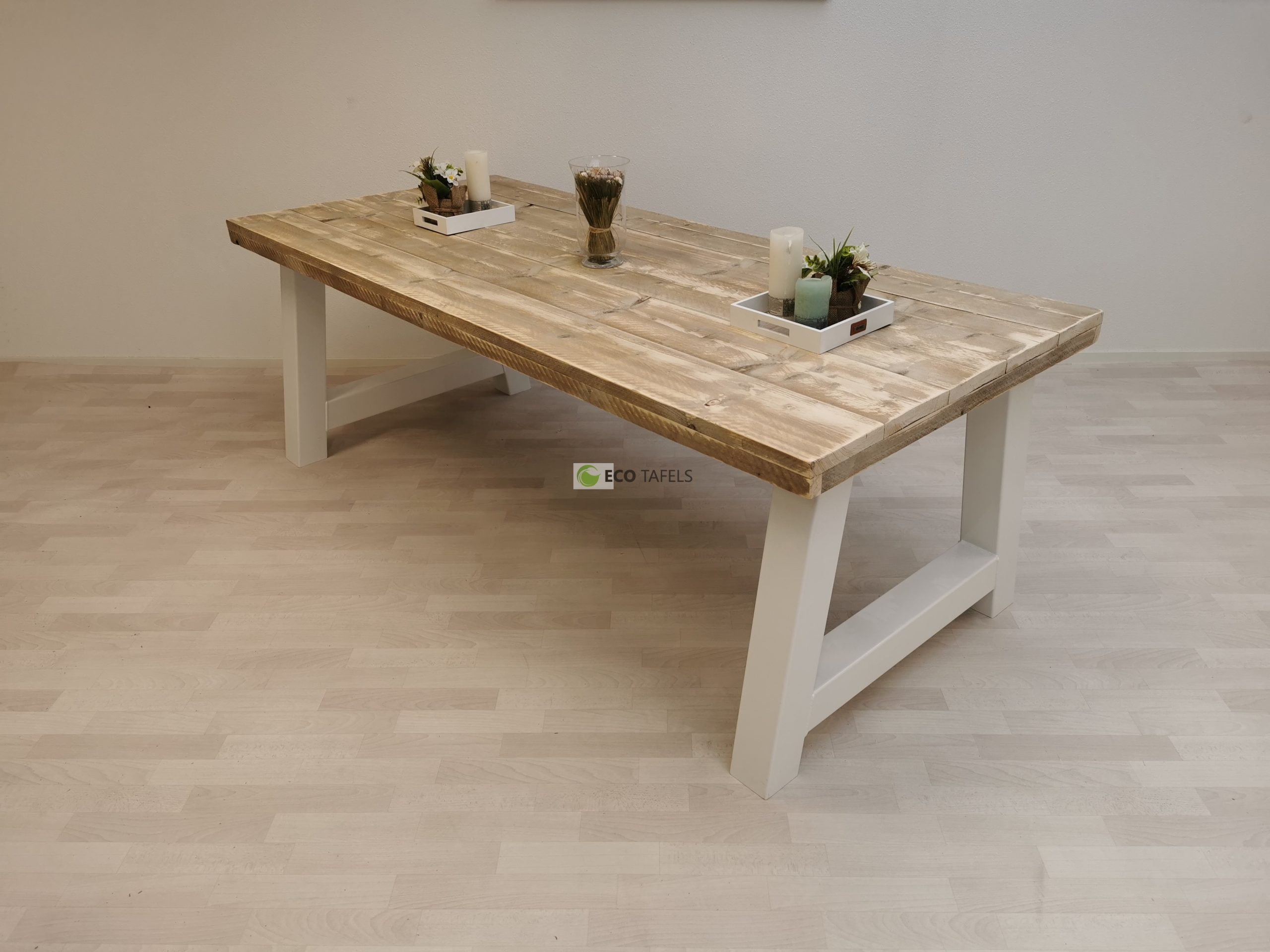 Afscheiden Mail Cyclopen Industriële steigerhout tafel A-Onderstel - Eco tafels