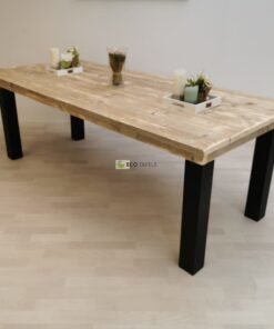 Industriële steigerhout tafel Blokpoot-Onderstel