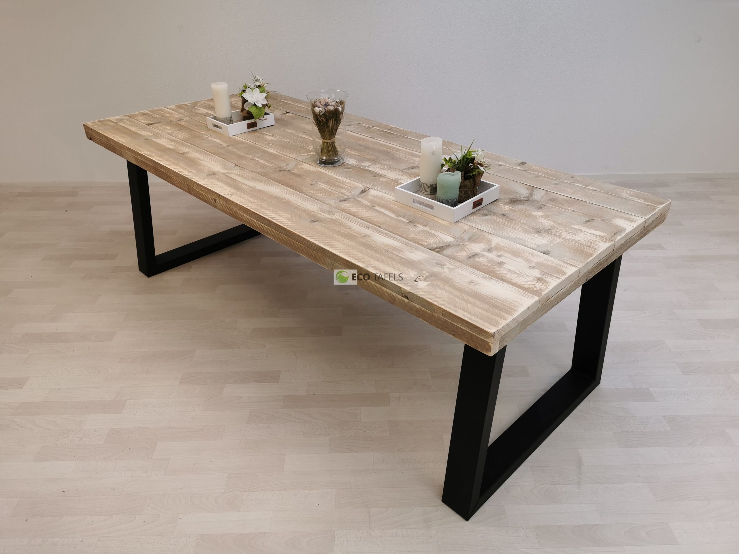 Industriële steigerhout tafel - Eco tafels