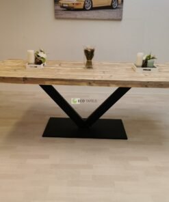 Alternative view of Industriële steigerhout tafel V-Onderstel