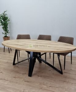 Alternative view of Eiken Ovale tafel Vlinder Onderstel
