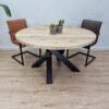 Eiken ronde tafel Twist Onderstel