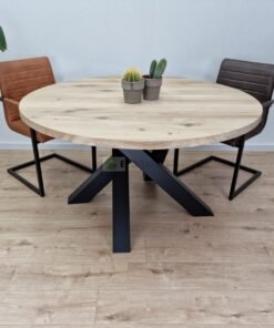 Eiken ronde tafel Twist Onderstel