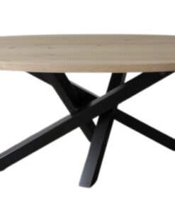 Eiken Ovale tafel 220 met Twist Poot