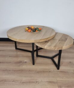 Alternative view of Eiken ronde salontafel set tripod onderstel