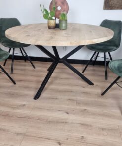 Eiken ronde tafel Matrix 3-Poot