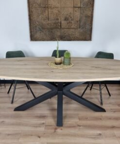 Alternative view of Eikenhout Deens ovale tafel Matrix-Poot