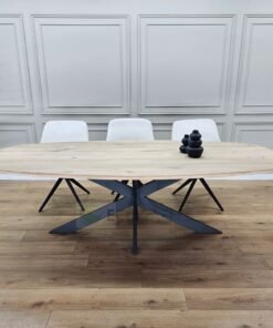 Eikenhout Deens ovale tafel Smalle-Matrix Poot