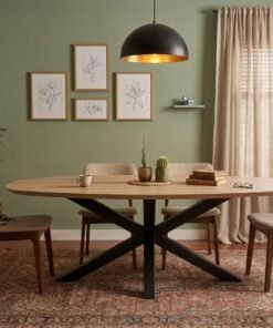 Alternative view of Eikenhout Deens ovale tafel Matrix-Poot