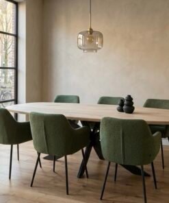 Alternative view of Eikenhout Deens ovale tafel Smalle-Matrix Poot