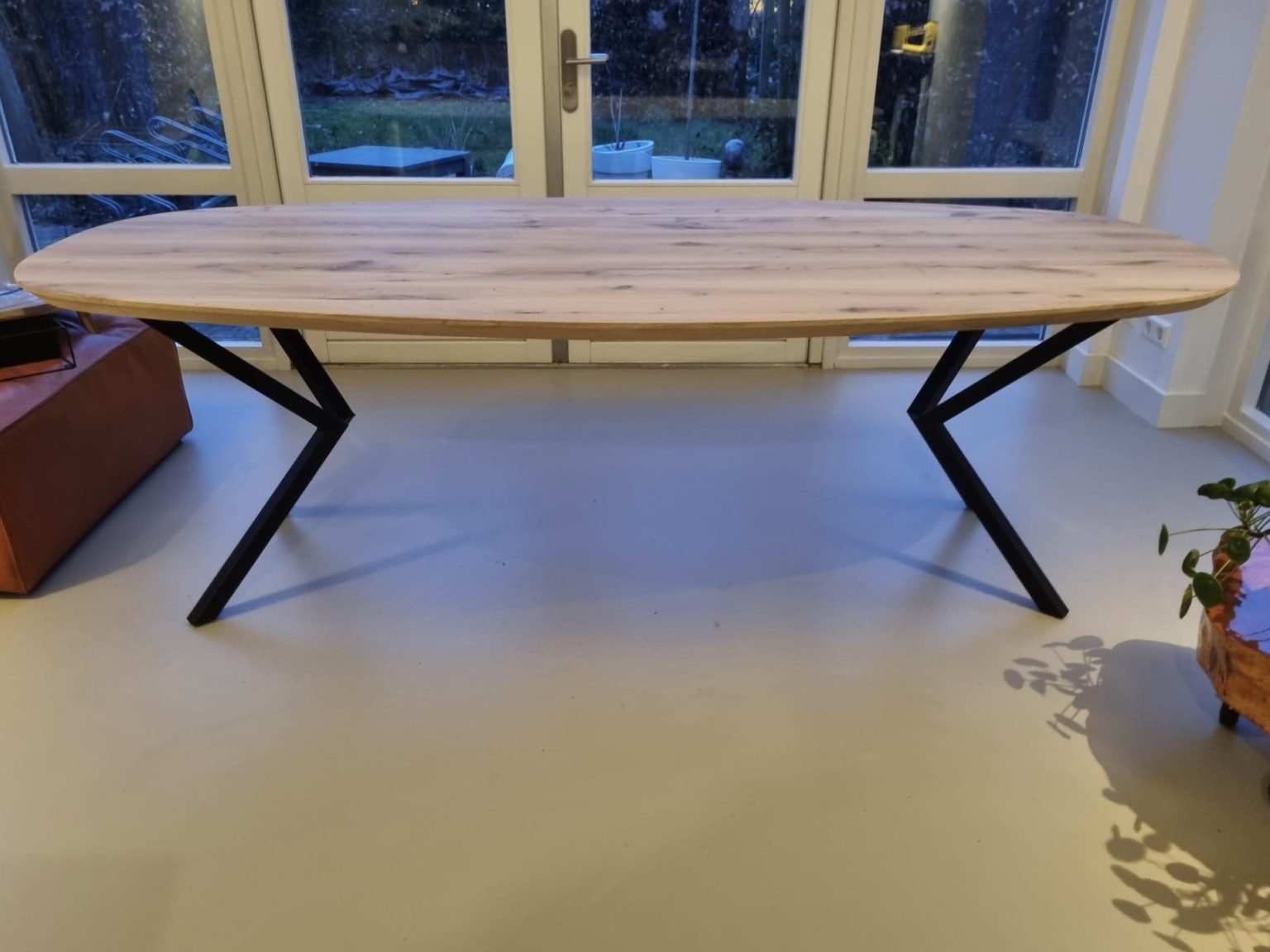 Eikenhout Deens ovale tafel Kik-Onderstel - Eco tafels