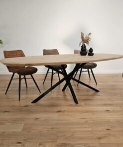 Alternative view of Eikenhout Deens ovale tafel Twist-Poot 4