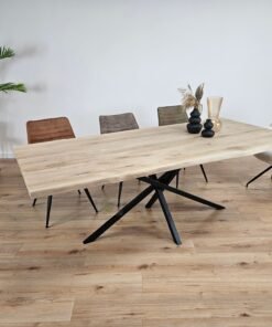 Eikenhout boomstam tafel Twist-Onderstel K4