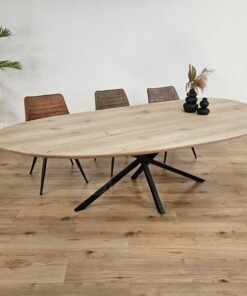 Eikenhout Organische tafel met Twist Poot k4