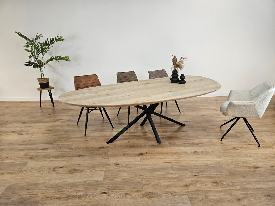 Symbiosis Trick D4 Klaptafel Eiken Natuur - Verstelbaar 73,4 X 103 X 76 Cm - Gemaakt In Frankrijk