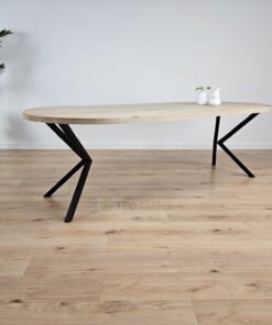 Alternative view of Eiken plat ovale tafel met Kik-Poten