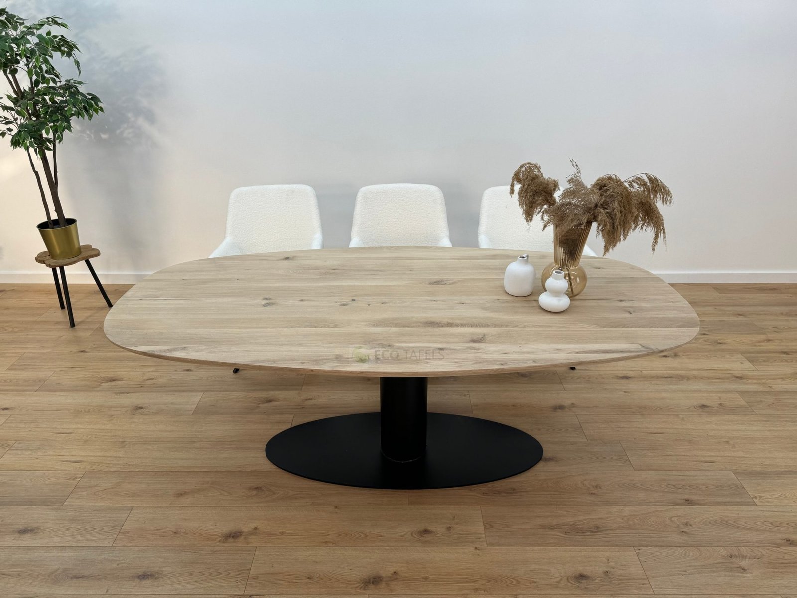 Eiken Deens ovale tafel O-Poot Ovaal - Eco tafels