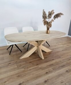 Alternative view of Eikenhout Deens ovale tafel met Eiken onderstel