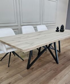 Alternative view of Eikenhout boomstam tafel Vlinder onderstel