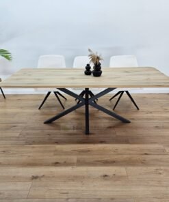 Eiken tafel afgeronde hoeken met Matrixpoot K5