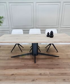 Eikenhout boomstam tafel met O-Matrix