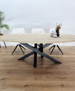 Eikenhout Deens ovale tafel Twist-Poot K8