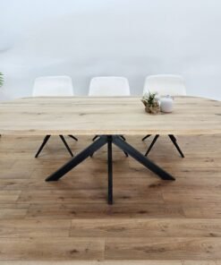 Eiken plat ovale tafel met matrix Sandi