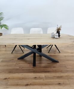 Eiken plat ovale tafel met Twist Poot K8