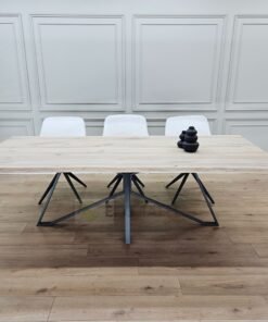 Eikenhout boomstam tafel met Libelle onderstel