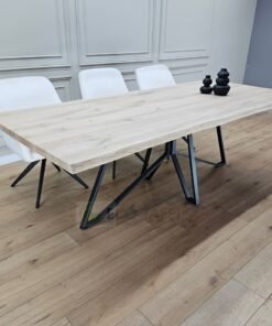 Alternative view of Eikenhout boomstam tafel met Libelle onderstel