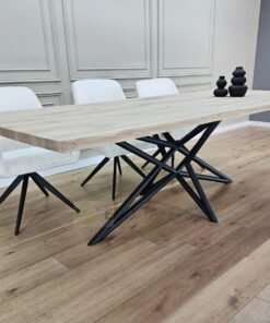 Alternative view of Eikenhout boomstam tafel met Ster onderstel