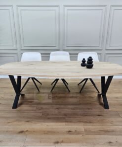 Eiken Deens ovale tafel met Lage X poten