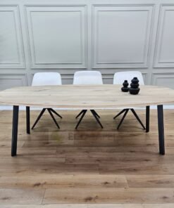 Eiken Deens ovale tafel met Schuine poten