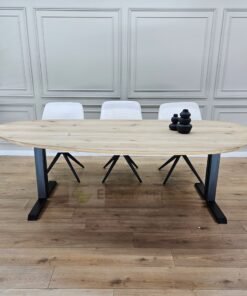 Eikenhout Organisch/e tafel met Dubbele L poten