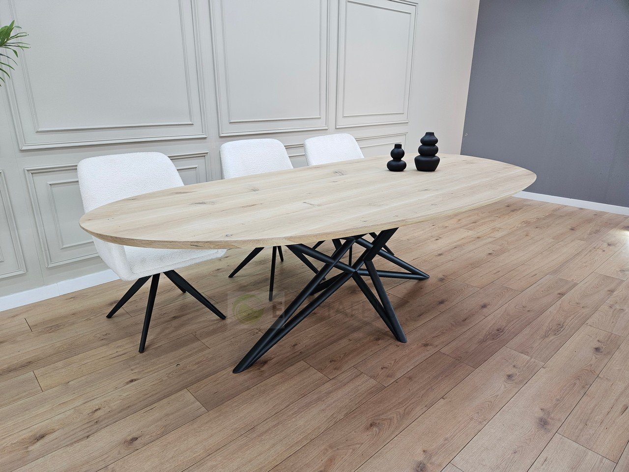 Eikenhout Organische tafel met Ster onderstel - Afbeelding 2