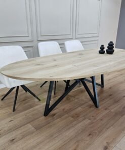 Alternative view of Eikenhout Organische tafel met Vlinder onderstel