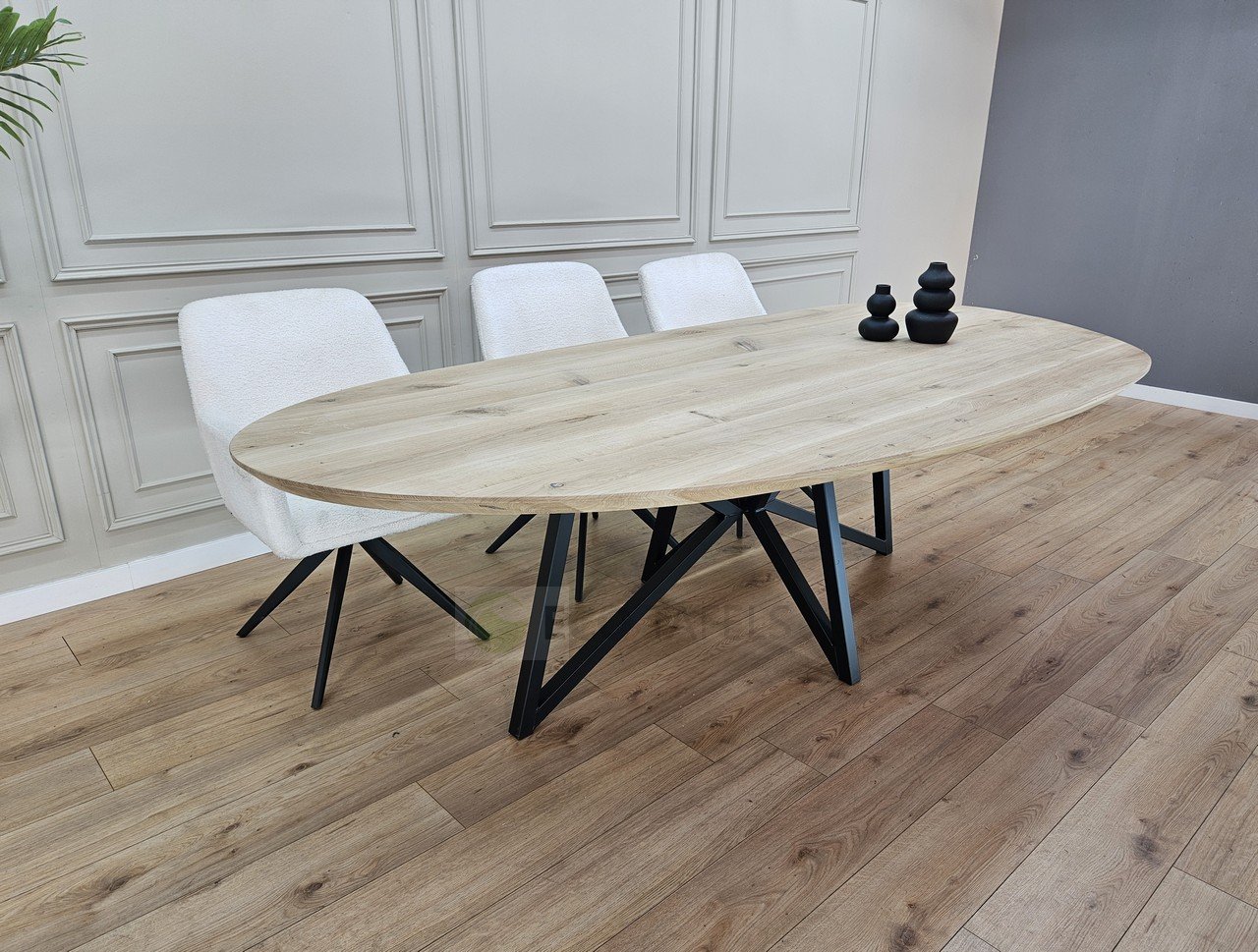 Eikenhout Organische tafel met Vlinder onderstel - Afbeelding 2