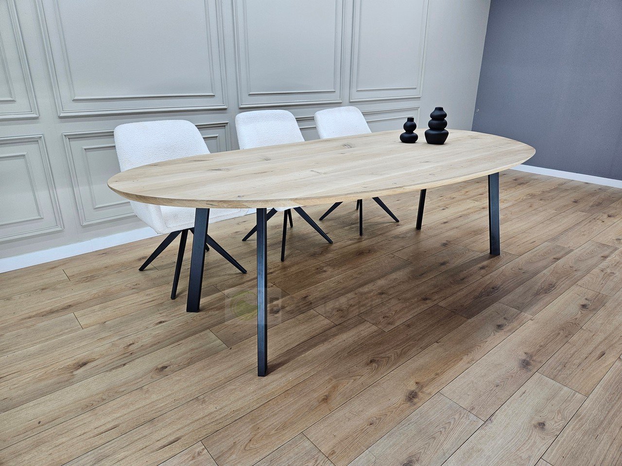 Eikenhout Organische tafel met Schuine poten - Afbeelding 2