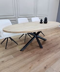 Alternative view of Eikenhout Ovale tafel met Matrixpoot ronde buis